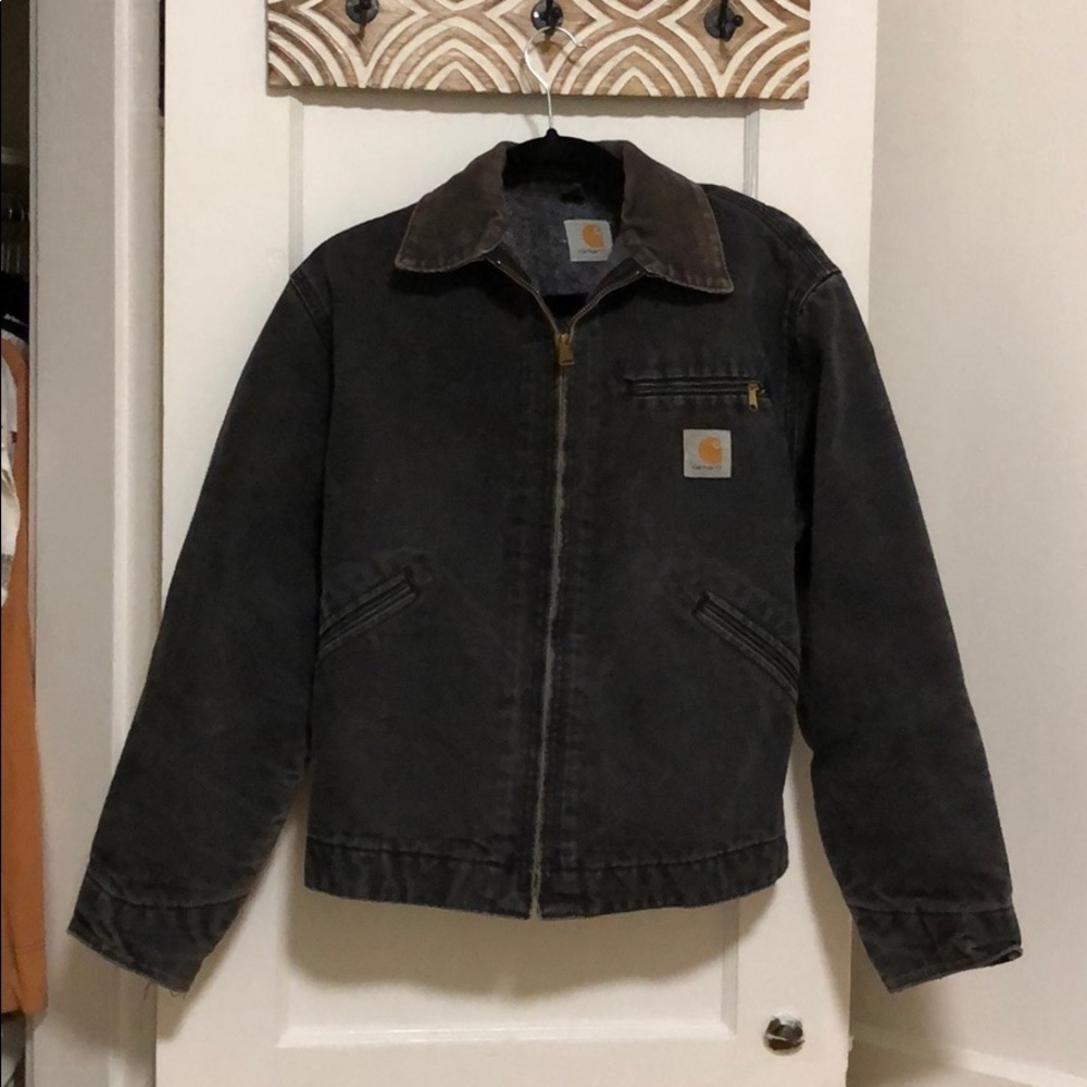 Vintage boxy fit Carhartt denim jacket black